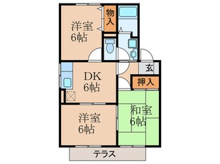 ハイカムール葛原の物件間取画像